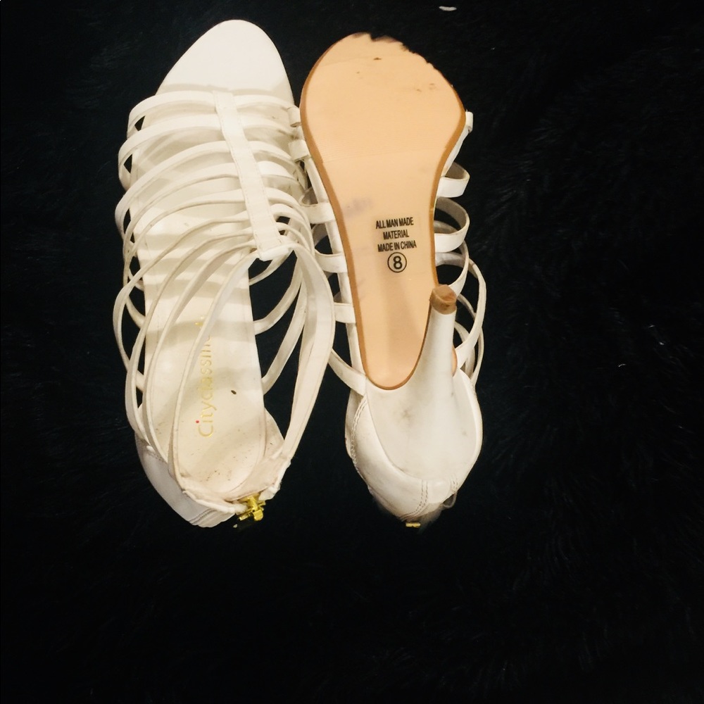 White sandals